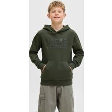 Beige Hoodies Jack & Jones Junior Hættetrøje Sweatshirt Grøn