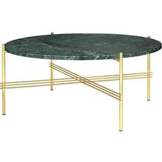 GUBI TS Marble Green Guatemala/Brass Coffee Table 80cm