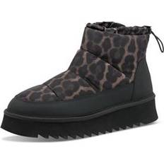 Tamaris Ankelboots Tamaris Damen Stiefelette Gefüttert - Schwarz Leopard