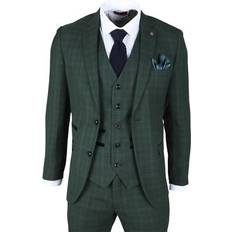 Checkered Suits Paul Andrew Leo 3 Piece Checked Suit - Green