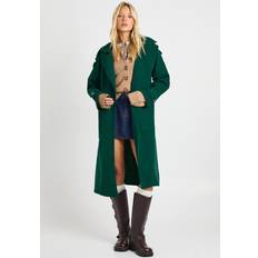Boohoo Wool Coats boohoo Wool Look Belted Coat - Green