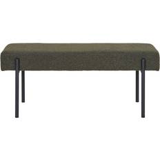Sort Siddebænke House Nordic Swindon Bænk Mørkegrøn Bouclé 100 x 36 x 42,5 cm Siddebænk