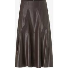 Bruna Kjolar Gina Tricot Kjol Pu Midi Skirt - Brun