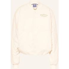 New Balance Women Outerwear New Balance Linear Heritage Woven Bomber Jacket - Permafrost White