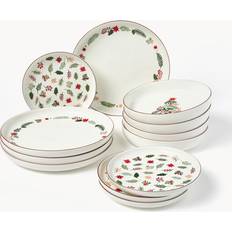 Porslin servis 12 delar Westwing Collection Julservis Porslin Eve 4 Personer 12 Delar Servis