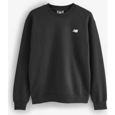 New Balance Men Jumpers New Balance Linear Graphic Fleece Crew Sweatshirt - Black Cotton