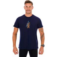 Herre - Skiløb Overdele Icebreaker Merino 150 Tech Lite S S Tee Bear Tour Shirt - Blå