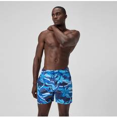 Waterproof Swimwear Speedo Printed Redondo Edge Swim Shorts - Navy/Blue