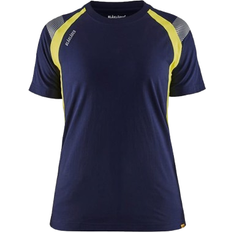 Blåkläder 3402 Women's T-shirt - Navy Blue/Hi-vis Yellow