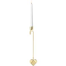 Georg Jensen Guld Lysestager, Lys & Dufte Georg Jensen 2025 Lyseholder Hjerte 2025 Fyrfadsstage