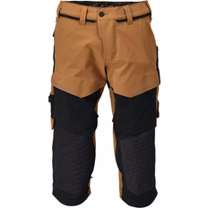 Mascot Customized 3/4 Length Trousers with Kneepad Pockets - Nut Brown/Black