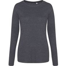 AWDis LS Women's Tri Blend T-shirt - Heather Charcoal