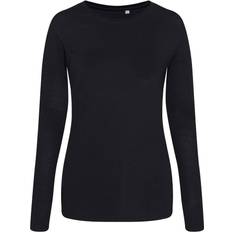 AWDis LS Women's Tri Blend T-shirt - Solid Black