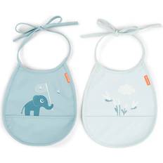Done by Deer Tiny Pocket Bib 2-pack Elphee Blue