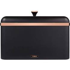 Tower Cavaletto Black & Rose Gold Bread Box