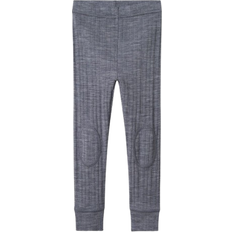 116/122 Byxor Name It Wang Ull Needle Longjohn Solid - Folkstone Gray