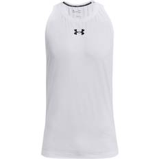 Under Armour Herr Linnen Under Armour Baseline Cotton Tank Top - White/Black