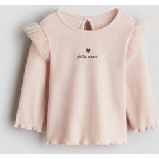H&M Baby Frill-Trimmed Top - Light Pink