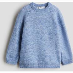 H&M Boys Knitted Sweaters H&M Boys Raglan Sleeved Jumper - Blue Marl
