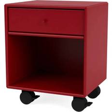 Montana Furniture Dream Castors Beetroot/Black Bedside Table 30x35.4cm