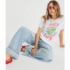T-shirt Spicy Marg Print - Hvid