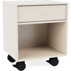 Montana Furniture Dream Castors Oat/Black Bedside Table 30x35.4cm