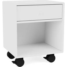 Montana Furniture Dream Castors New White/Black Bedside Table 30x35.4cm