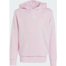 adidas Kid's Small Logo Fleece Hoodie 225 - Clpink/White