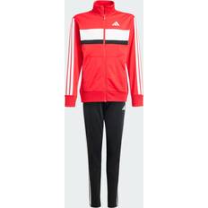 Piger - Træningstøj Tracksuits adidas Seasonal Essentials Tiberio 3-Stripes Tricot - Pure Ruby/White