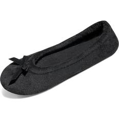 Low Shoes Temu Elegant Plush Lined Ballet Flats Slip-On Toe Shoes - Solid Color