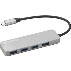 Sandberg 4-Port USB Hub USB hubs - USB 3.0 - 4 Silver