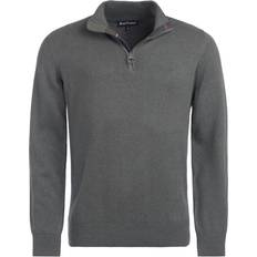 Barbour Cotton Half Zip Jumper - Olive Marl