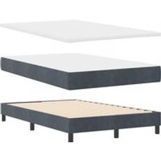 Kontinentalsenge Boxspring Seng Med Madras Og Led 120x190 cm Fløjl Kontinentalseng
