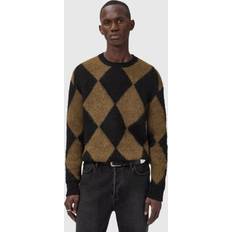 AllSaints Men Jumpers AllSaints Bower Diamond-Pattern Knitted Jumper