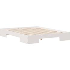 Gulv Seng Ramme Med Opbevaring Hvid 160 x 200 cm Rammeseng