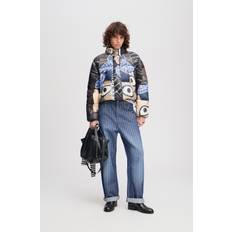 Bomberjakker - Dame Munthe Elegant Puffer Bomberjakke Med Kunstprint - Black Print