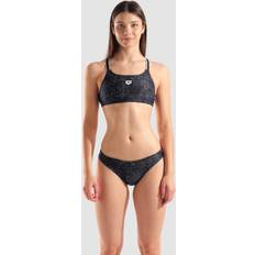 Arena Bikinis Arena Bikini Ribbed Bandeau - Mörkgrå/Svart/Vit