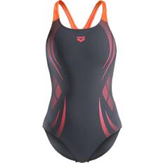 Arena Badedragter Arena Poseidonia Swimsuit Swim Pro Back LB Badedragt - Grafit/Orange/Melon