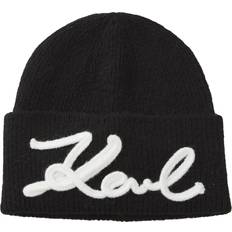 Karl Lagerfeld Tilbehør Karl Lagerfeld Hue Uld Beanies - Sort/Hvid