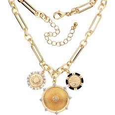 Vaguelly Chunky Gold Necklace Chain Oil Dripping