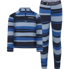 Drenge - Genbrugsmaterialer Svedundertøj Didriksons Jadis Printed Set 4 Skiundertøj Børn - Blue