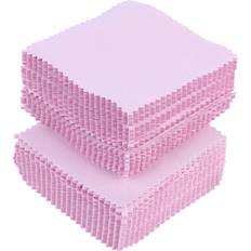 Pink Jewellery Cleaner Inoomp Pink Microfiber Jewelry Polishing Cloth Set - Silver
