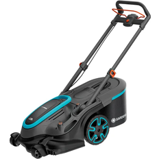 Med uppsamling Batteridrivna gräsklippare Gardena PowerMax Duo 46/36V Set 4.0 Batteridriven gräsklippare