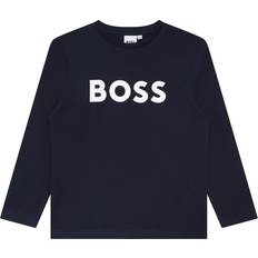 Kids' Long Sleeved T-shirt - Marinblå/Vit