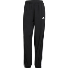 adidas Women's Train Essentials 3 Stripes Woven Pants - Black/White