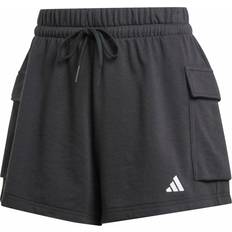 adidas Essentials Small Logo French Terry Cargo Shorts - Black/White