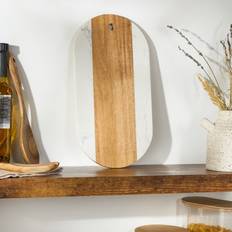 Wood Cheese Boards OHS Marble Acacia Wood Cheeseboard One Size Cheese Board