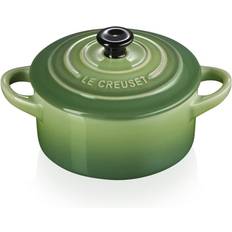 Enamels Mini Casseroles Le Creuset Bamboo Green Stoneware Petite Round with lid 0.25 L 10 cm