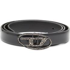 Diesel Dam Accessoarer Diesel Ceinture Cuir Boucle À Strass Bälte - Noir