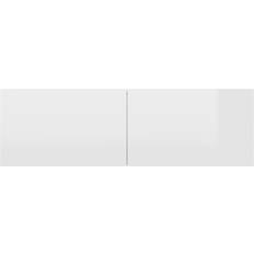 vidaXL 801487 High Gloss White TV Bench 100x30cm